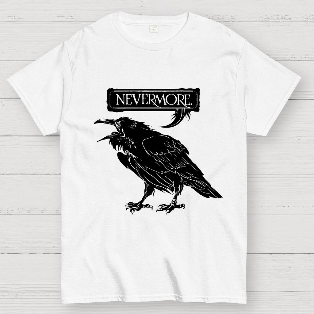 Nevermore Raven Cotton Summer Casual Cool Loose T-Shirt