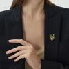Cazador Broszka Pin z Ukraińskim Symbolem Narodowym dla Mężczyzn Kobiet Kolor Złoty Stal Nierdzewna Biżuteria Odznaki na Kołnierzyk Garnituru 2026 Hurtowa Sprzedaż