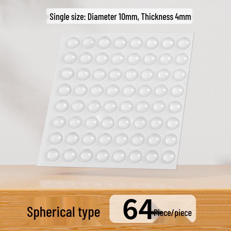 Self-Adhesive Silicone Anti-Collision Beads: Transparent Door Handle & Toilet Lid Shock Absorbers
