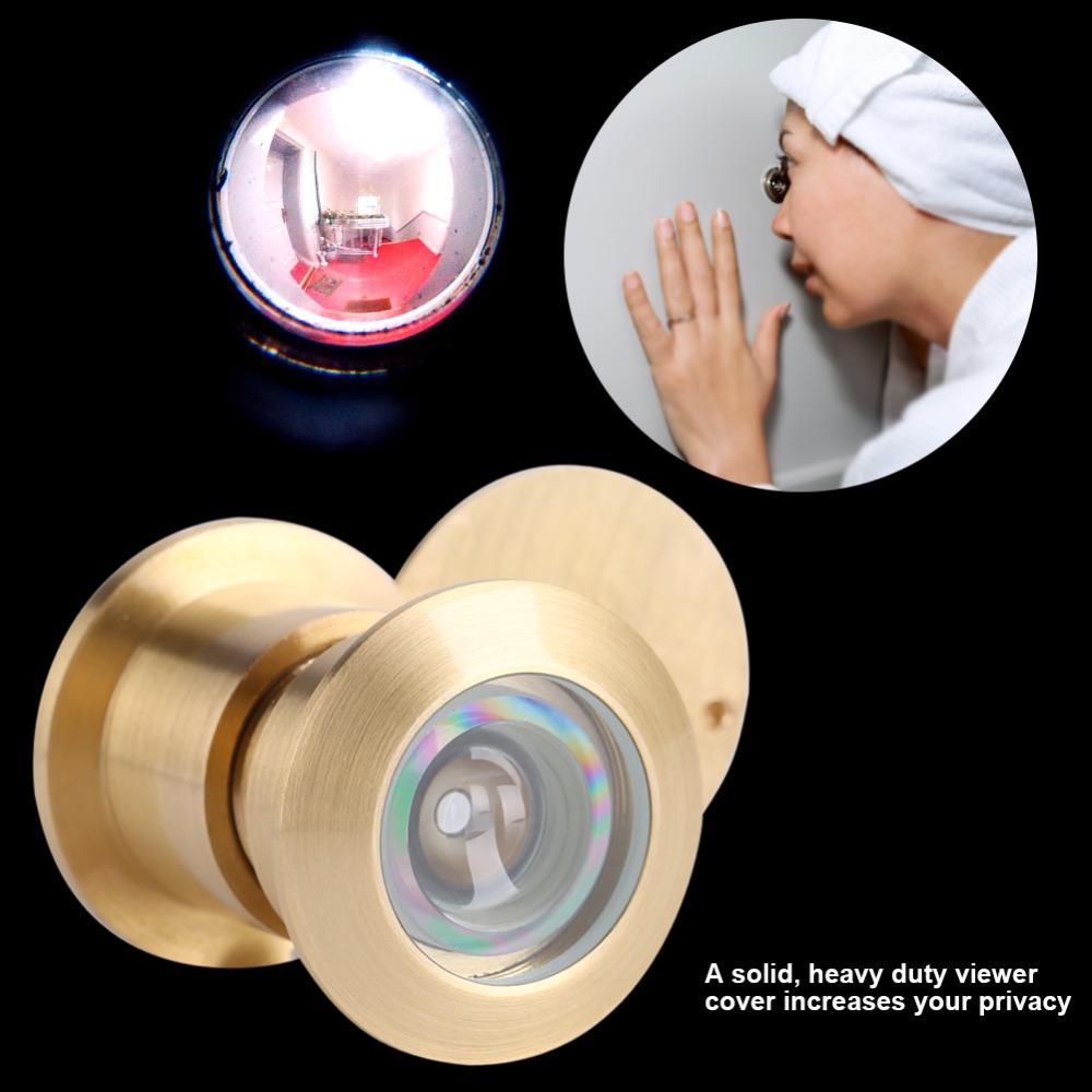 Brass Peephole Viewer Satin Gold Finish Security Door Viewer Premium Door Viewer Hotel