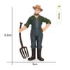 Realistic Farming Figurine Set Farmer Models Farm Wife Shepherd Worker Miniature Sand Table Dolls Home Decorations