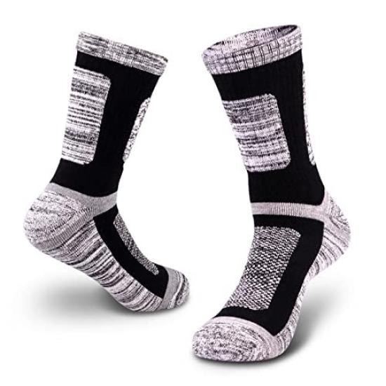 YUEDGE Sports Thick Winter Socks for Boots and Mountain Sizes 5 Pairs Women's Socks, Hiking/Trekking Socks, Sweat-Absorbent, Odor-Resistant, Cotton,