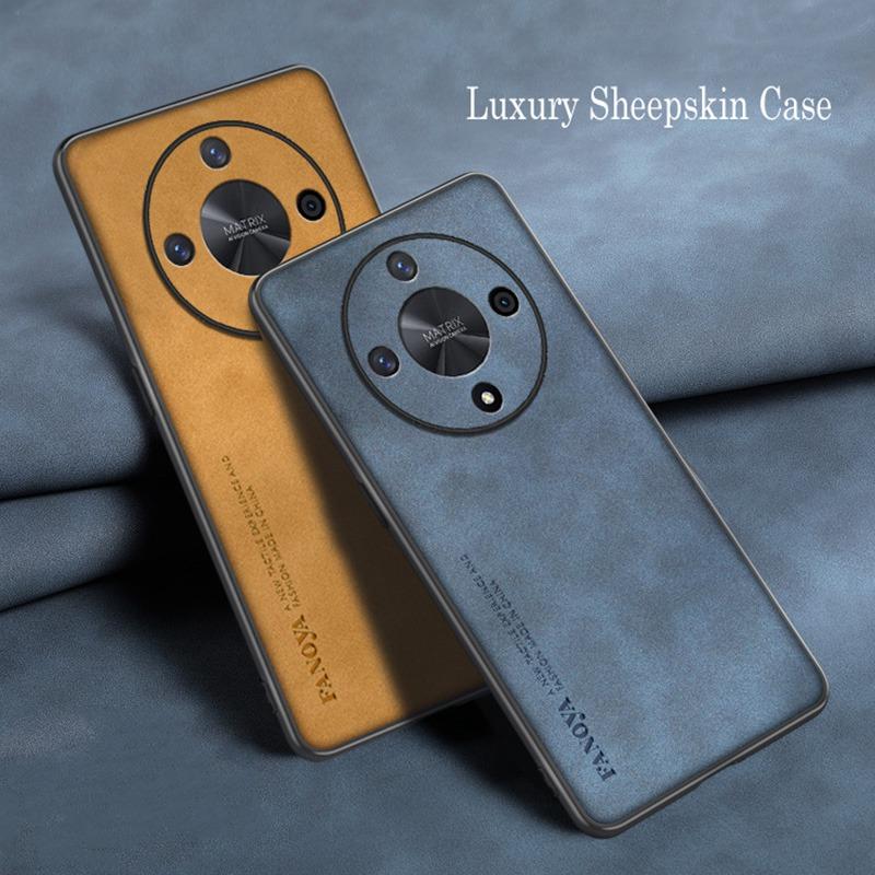For Honor X9B Luxury Sheepskin Leather Shockproof Silicone Case For Honor X9B Phone Case Cover Coque