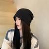 Face-showing Small Solid Color Pile Hat Headscarf Cold Hat Versatile Woolen Hat for Shopping In Autumn and Winter