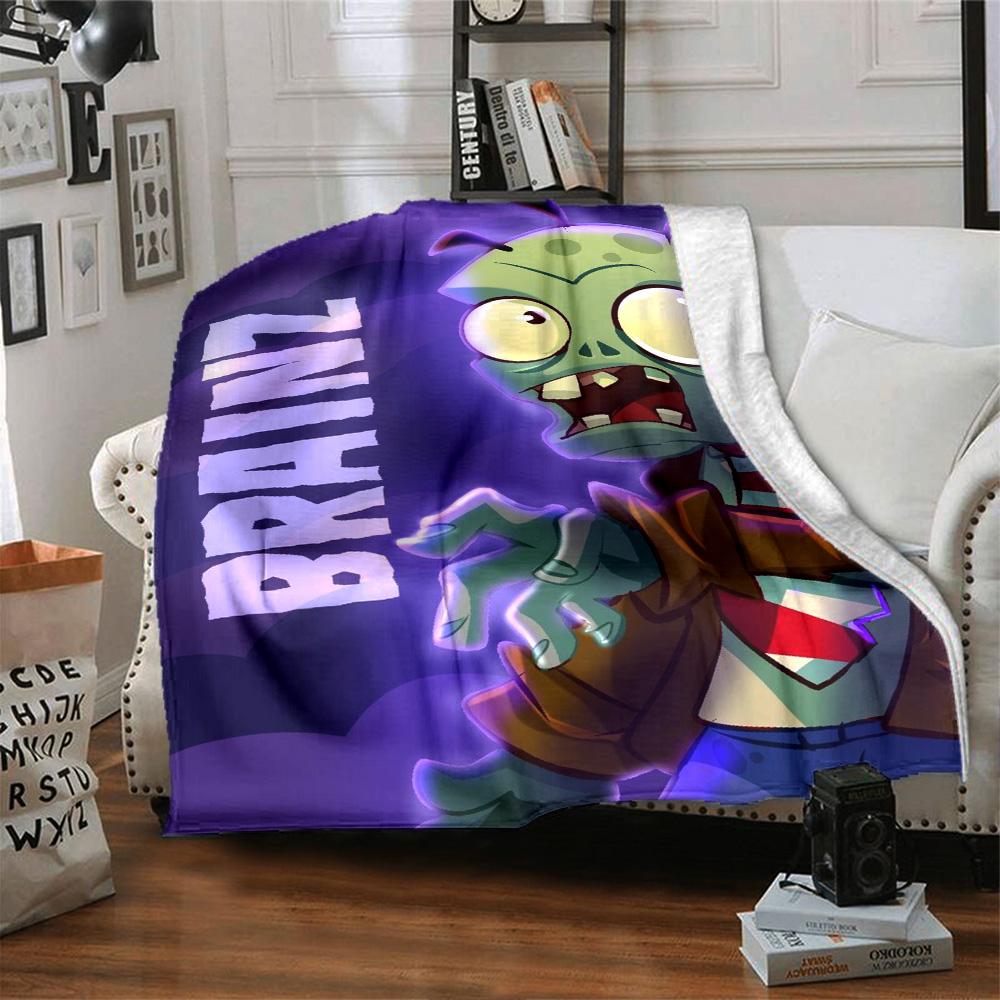 Plants Vs. Zombies Blanket Ultra-Soft Perfect for Sofa Bed Bedding Four Seasons Multipurpose Playful Design Suitable for Gifting Relatives and Friends