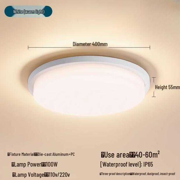 LED Waterproof Outdoor Light for Entrance, Balcony, Corridor, Terrace, and Gazebo