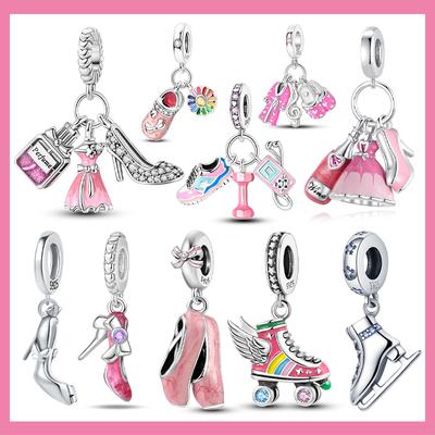 New Collection Copper Winter Collection Skating Iceskate Charm Charm Bead Charms Compatible With DlY Bracelets Necklaces Jewellery Fine Gifts