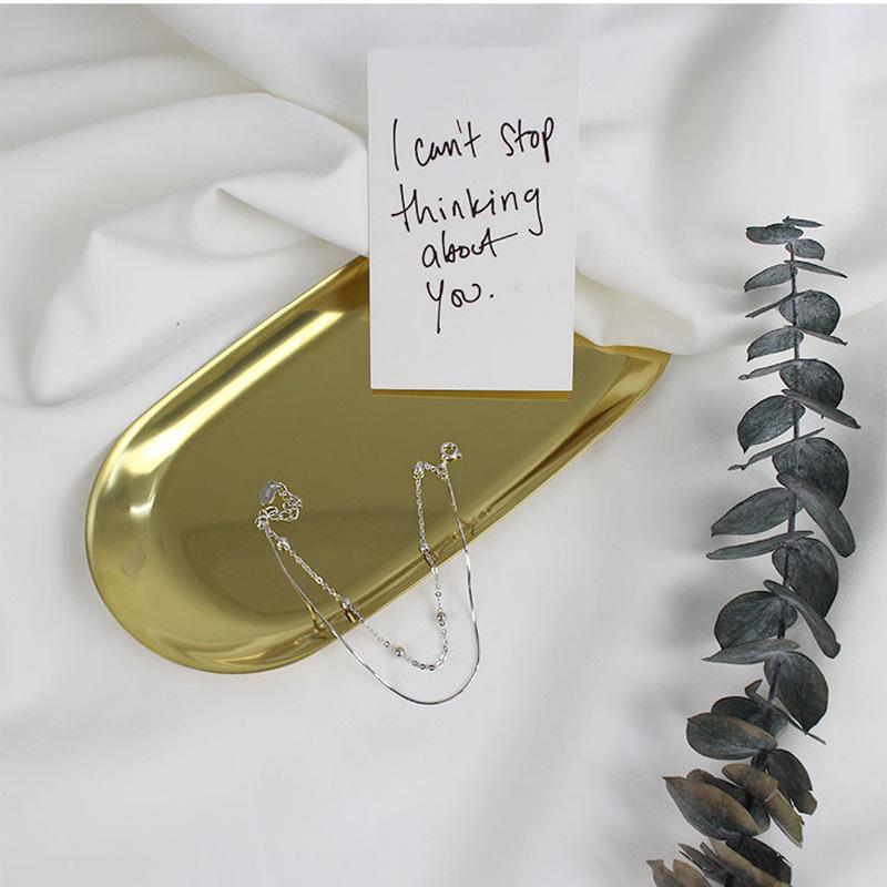 Minimalist Double Layer Geometric Bead Bracelet - Korean Style Women's Accessory