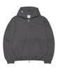 Nomanual Overlay Logo Hooded Zip-Up - Charcoal