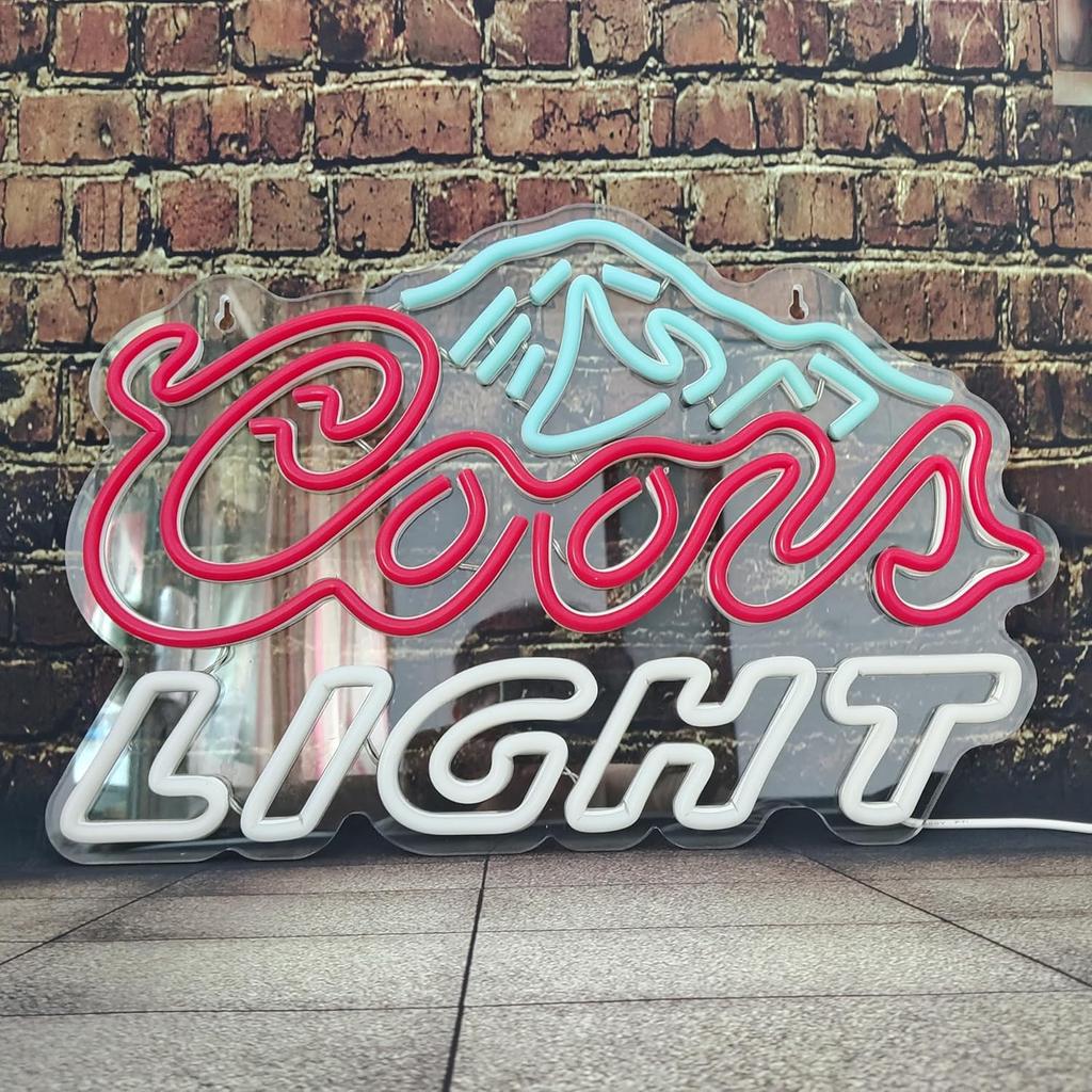 Crs Light Beer Neon Sign for Bar, Man Cave, Garage, Beer Neon LED Light for Home Bar Wall Decor, Art Decoration USB Powered With Switch, Sign,