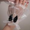 Elegant Bowknot Sleeves For Nails Art Photography Soft Glitter Fabric Comfortable Elastic Arm Covers