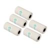 5 Rolls Adhesive Thermal Paper 2.2in Long 1in Wide Printing Transparent Thermal Sticker Paper for Ph
