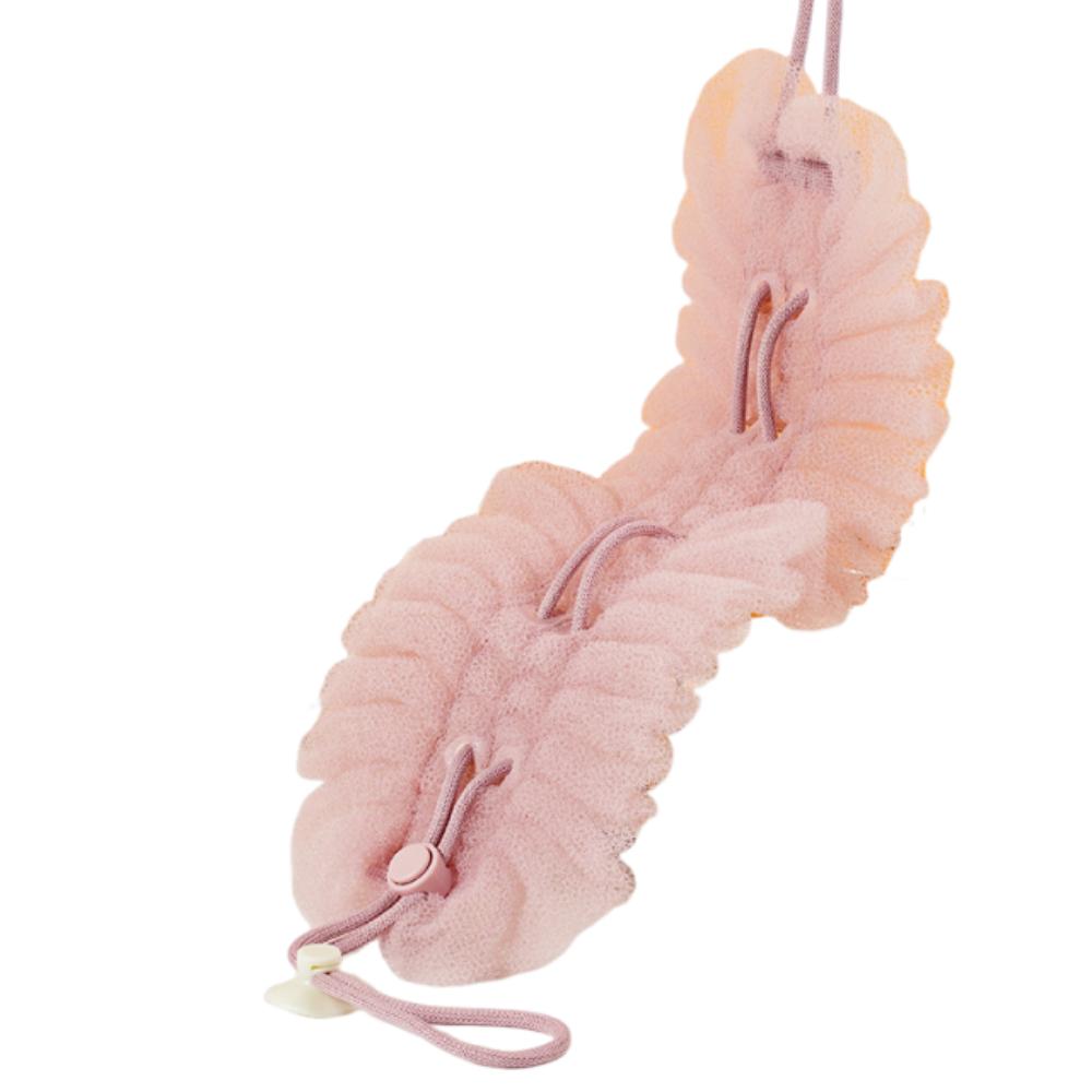 Reusable Back Exfoliating Scrubber 2in1 Bubble Bath Balls Scrubbing Back Strap  Household Use