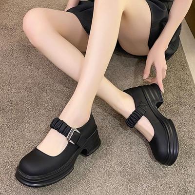 Internet-Berühmtheit vielseitige japanische College-Stil Plateau kleine Lederschuhe Damen 2025 neu Sommer Retro französische Mary Jane Schuhe