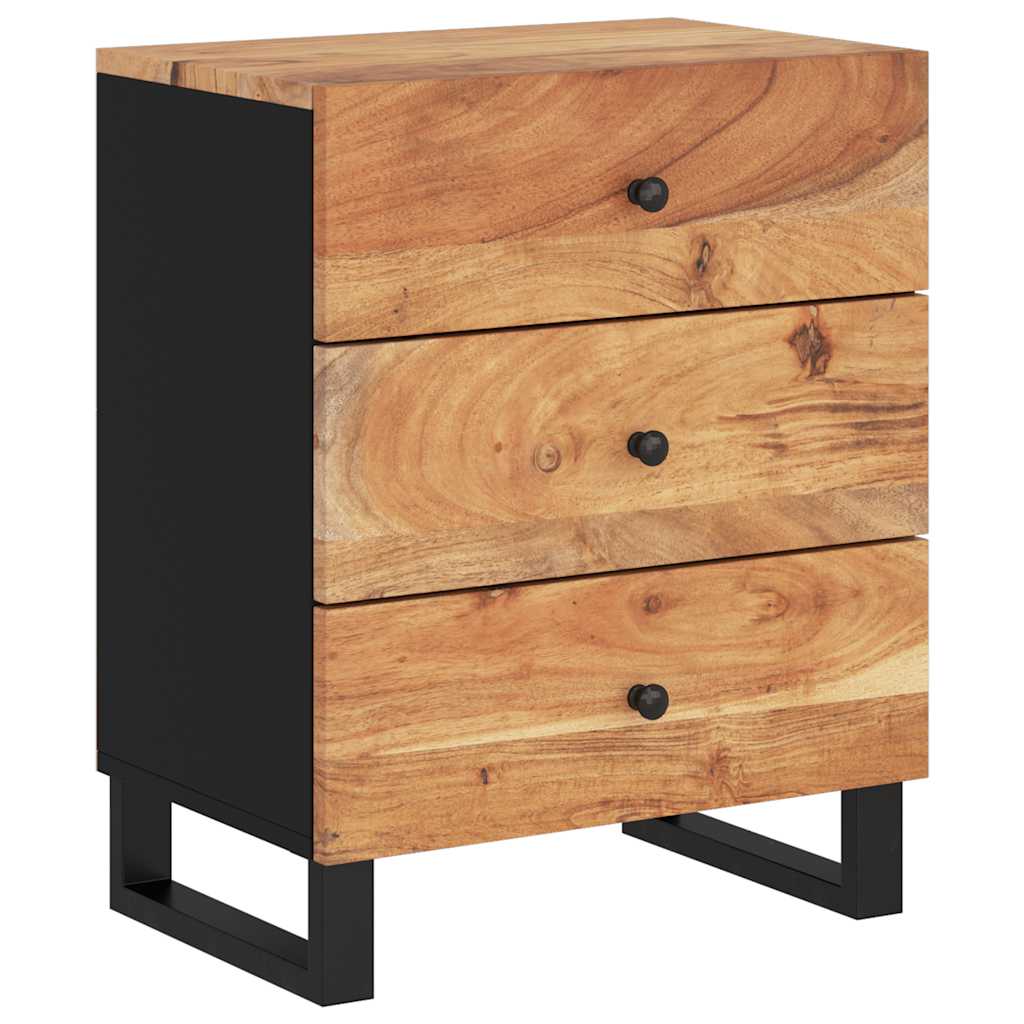 Nightstand 50 x 33 x 62 cm Solid Acacia Wood & Engineered Wood