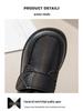 Chaussures en Cuir à Lacets Noir Mat pour Garçons – Antidérapantes, Respirantes, Velcro, Style Britannique, Tenue Décontractée Printemps & Automne