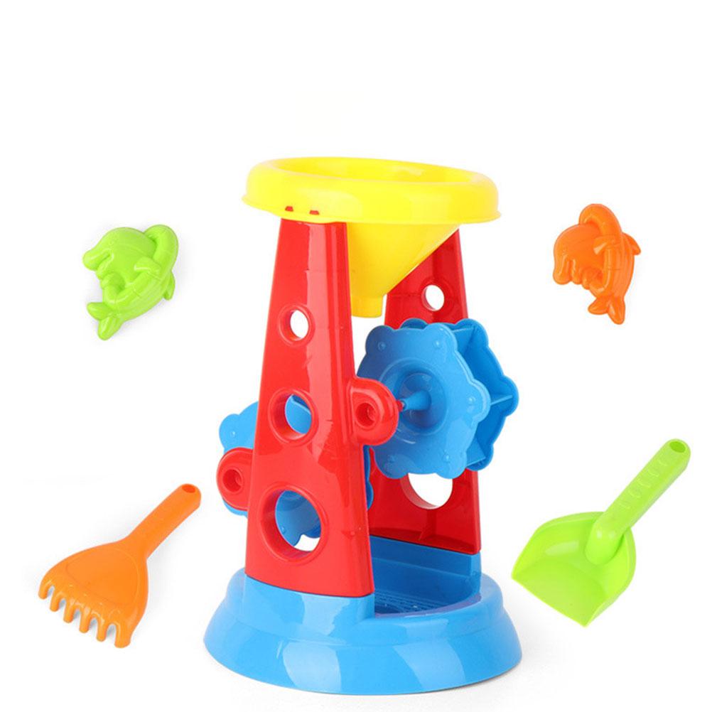 5 PCS Toy Sand Bucket Toys for Kids Animal Sandbox Playing Clock Seaside
