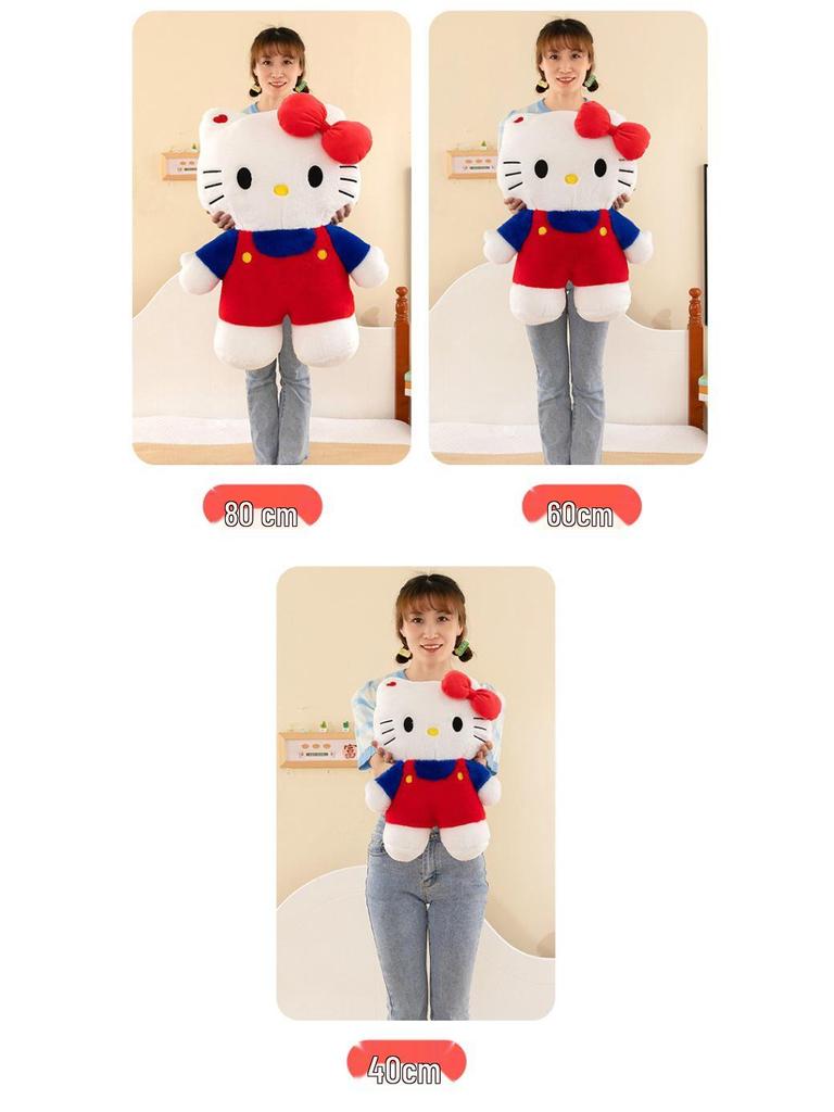 Large KT Cat Plush Toy - Cute Cat Doll Cushion Gift for Girls' Birthdays