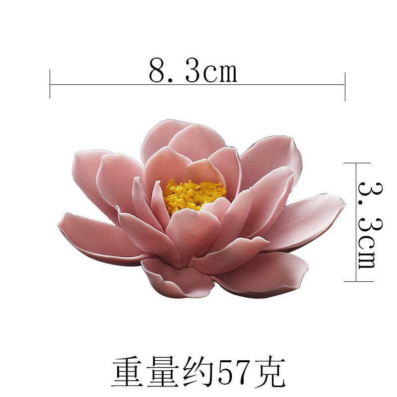 New Chinese-Style Ceramic Lotus Fragrance Insert Ornament, Household Offering Incense Base, Incense Tray, Aromatherapy Ceramic Plate as pictured