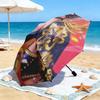 1pc Music Fans, K-Pop, Devil Hunter Umbrella Portable Folding Umbrella Iron Frame Hole Bone Structure Outdoor Home Umbrella