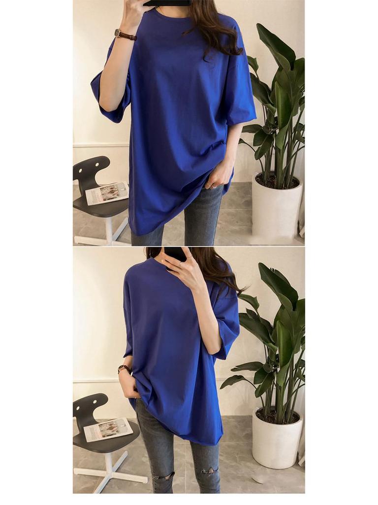 Women's Candy Color Summer T-Shirt - 2019 Korean Style Loose Short Sleeve