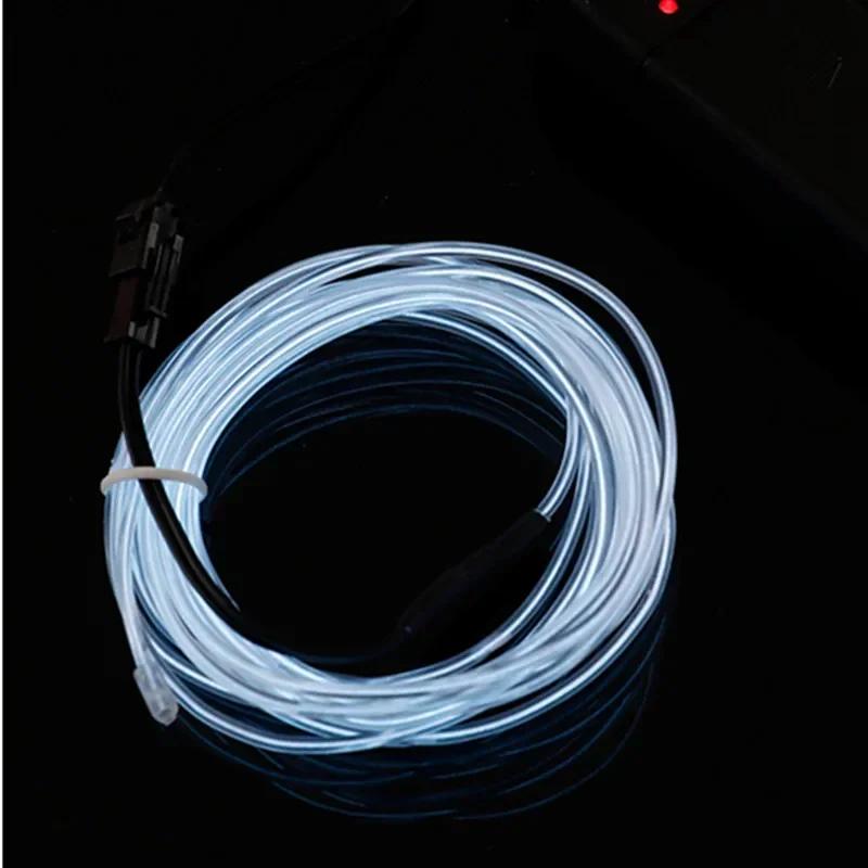 1M/2M/3M/4M/5M Multicolor LED Atmosphere Car Interior Flexible Neon LED Decorative Light EL Wiring Neon Strip For Auto DIY Party
