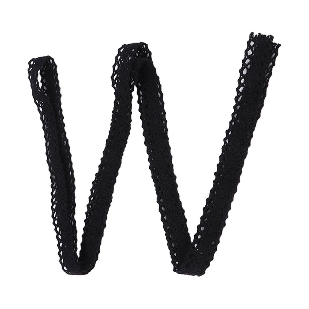 Lace Ribbon Cotton Thread 20 Yards Decorative Accessories for Clothing Tablecloth DecorationsBlack