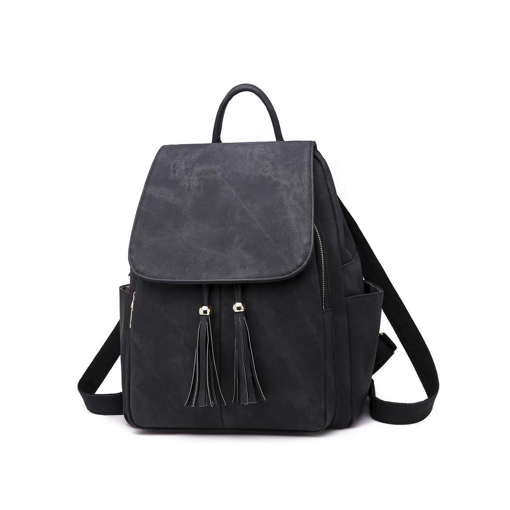 Candy Color Women's Backpack, New Large-capacity Bag, Trendy Bag, Fringed Backpack.