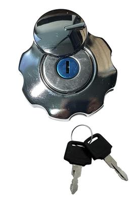 Fabulous-do Tankdeckel mit Schlüssel APE 50 100 CG125 Universelle Ersatzteile Angepasstes Motorrad Silber Silber