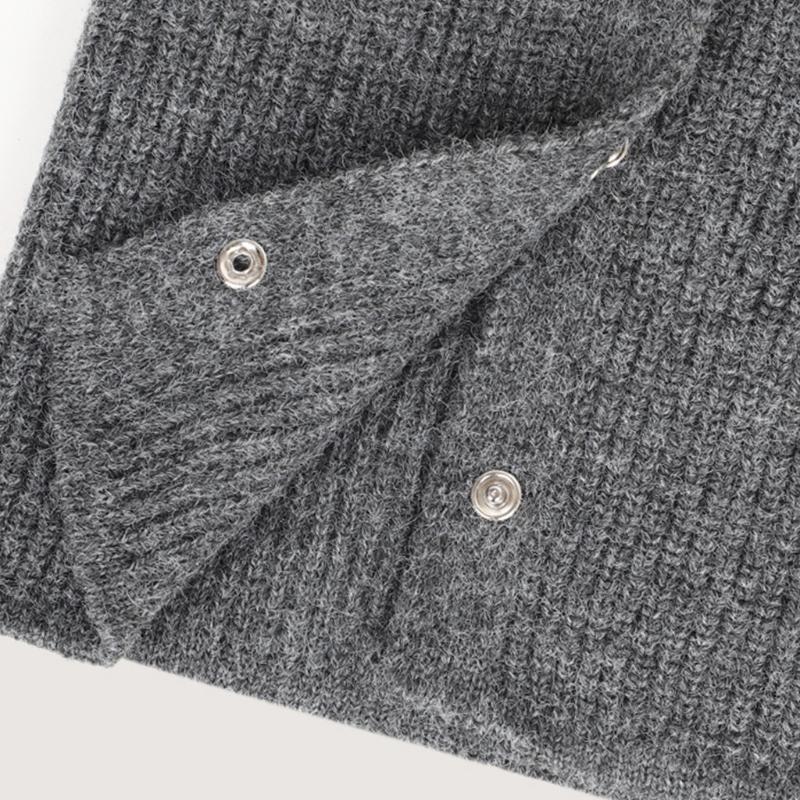 Collar Scarf Neck Warmer With Button Closure Knitted Scarf For Women Wool Scarf Neckerchief Decorative Scarf Neck Warmer