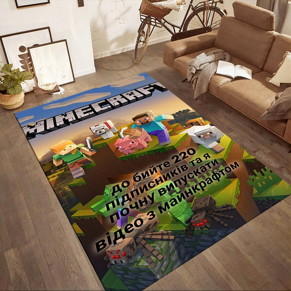 Minecraft 121 Floor Mat Design for Study room Dormitory Game Room Foyer Antislip Carpet Anime Office Decor