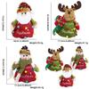 Plush Festive Christmas Santa Snowman And Reindeer Apple Candy Bags For Holiday Decor