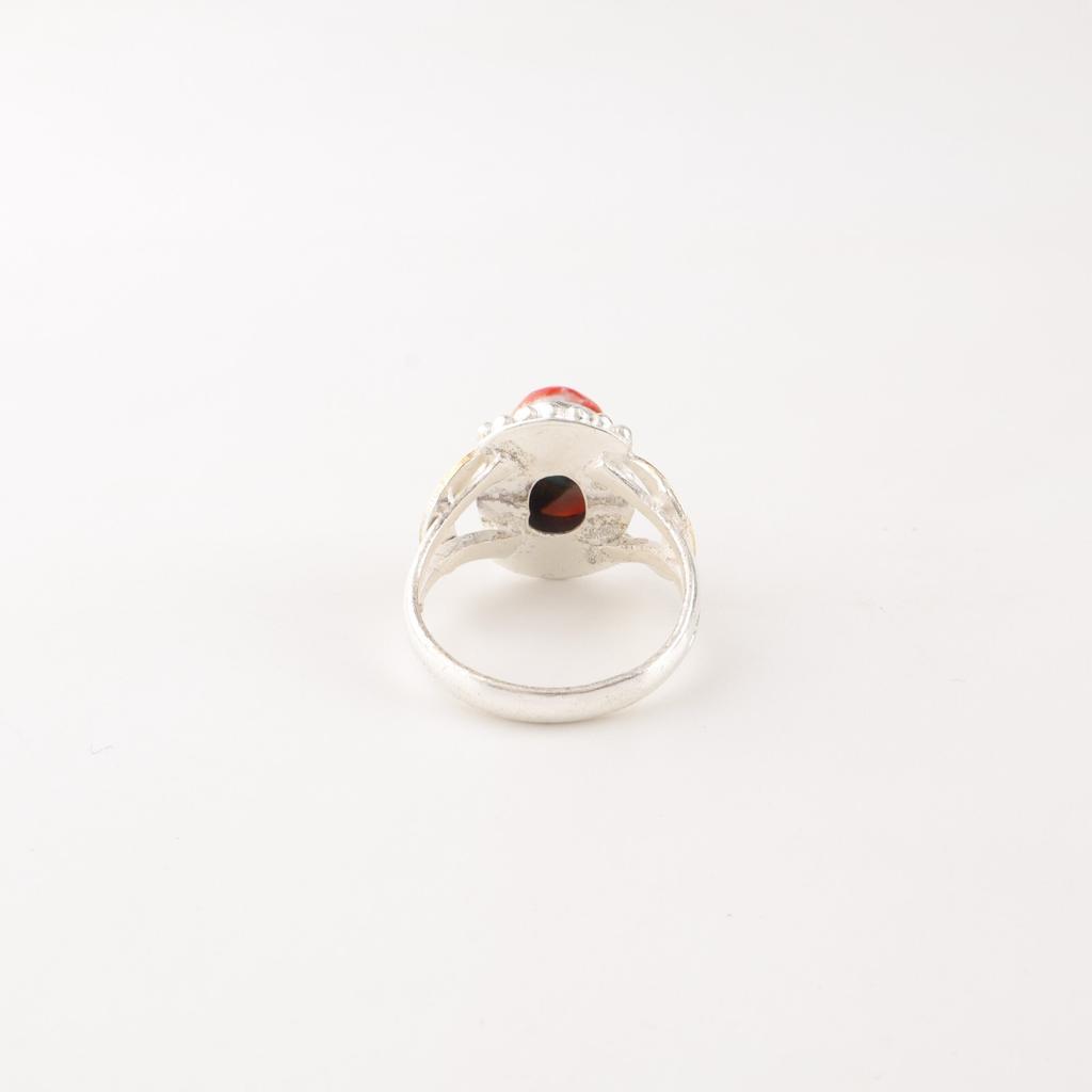 Natural Spiny Oyster Gemstone 925 Stamped Silver Jewelry Handmade Gemstone Ring RR-61-45