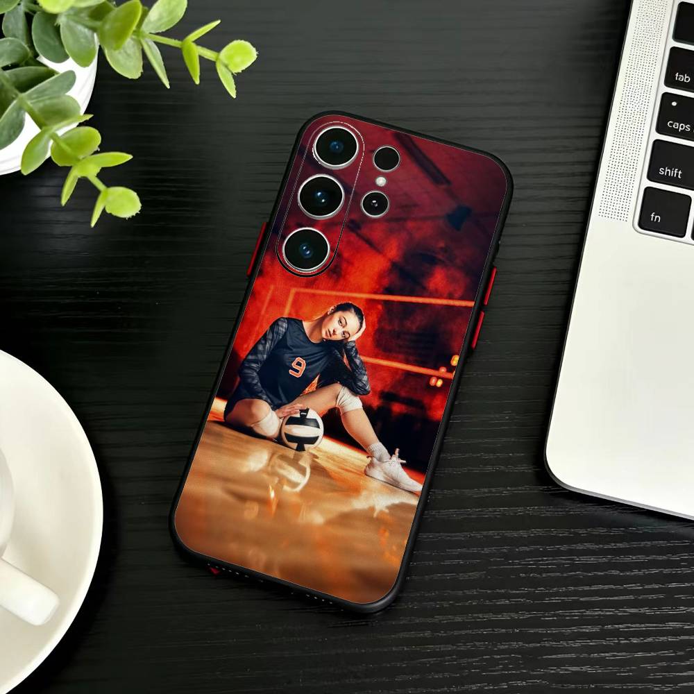 Painted volleyball (9) Phone Case For Samsung S26,S25,S24,S23,S22,S21,S20,Ultra,Plus,FE Black Soft Cover