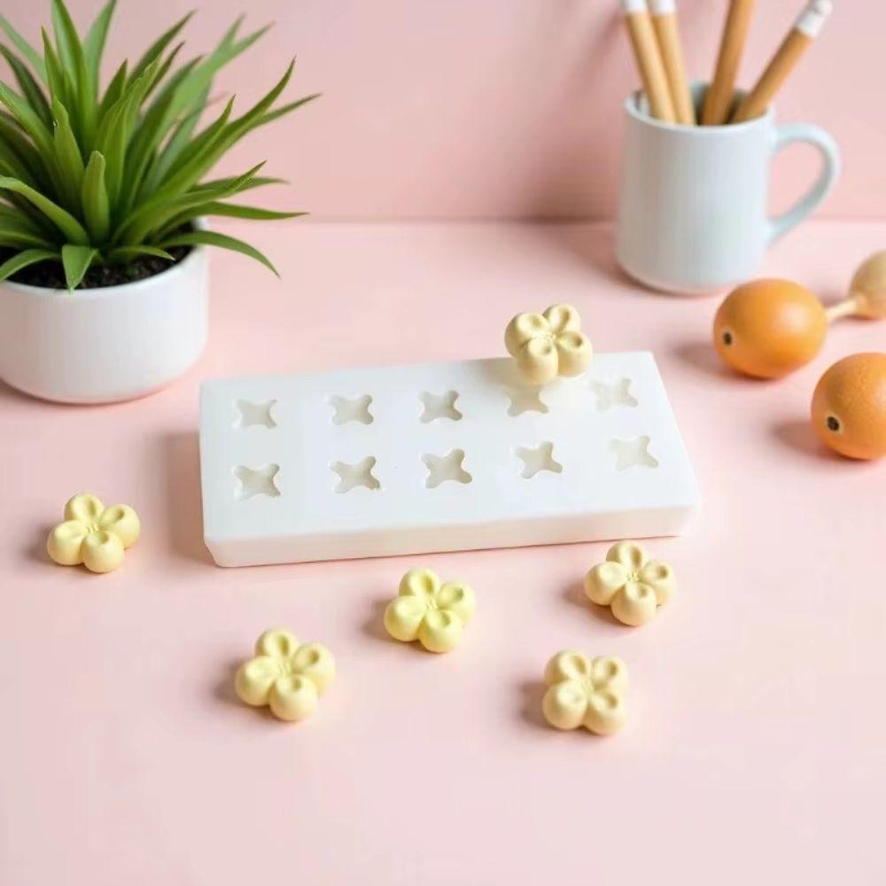 Mini Flower 3D Flower Candle Mold 3D Simulation Flowers Soap Mold Handmade