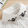Vintage White Woman Fake Collar Black Crystal Lady Detachable Collar shirt Neckwear False Collar With Beads Clothing Accessories