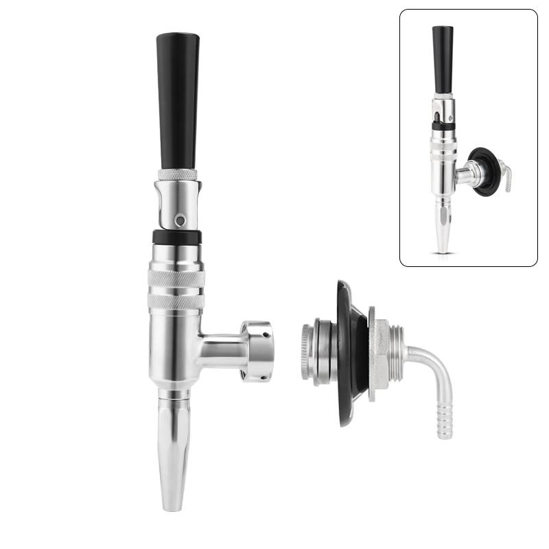 Stout Nitrogen Coffee Tap, Nitro Cold Brew Faucet with Elbow Shank,Kegging Tap Dispenser for Stout Beer,Creamy Cascade Effect