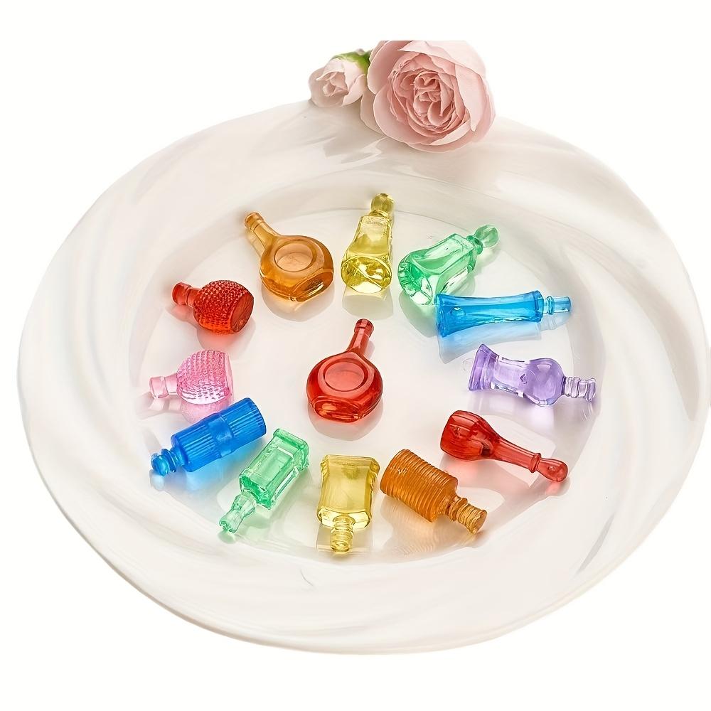 50 buc Sticluțe Mici de Bijuterii Creative Acrilice de Imitație, Accesorii de Decorațiune DIY, Ornamente Mini pentru Micro Peisaje - Stiluri și Culori Mixte