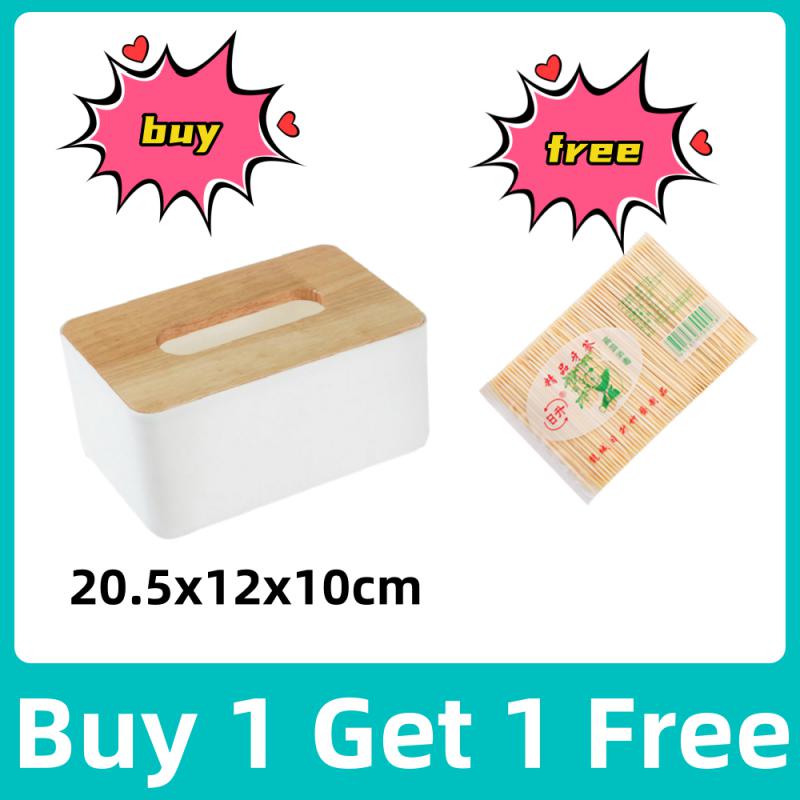 Wooden Tissue Box Napkin Holder Bamboo Lid Top Handkerchief Case Wipes Dispenser Toilet Paper Organizer Container Home Car Items
