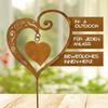 Heart Shape Rural Iron Garden Stakes Decorative Ground Stake Weather Resistant Iron Art Decors Wedding Lawn Landscape