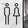 3D Acrylic Bathroom Toilet Sign Toilet Men Women Restroom Door Sign Business Restaurant Office Hotel Washroom Wall Identification Sign