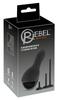 Rebel - Glans Masturbator with 3 Attached Dilators Black