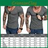 High-quality Men's Slim V Neck Short Sleeve Muscle Tee T-shirt For Casual Wear