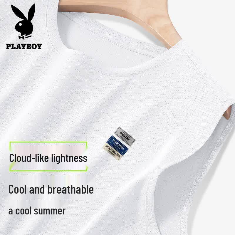 Playboy Men s Sleeveless Ice Silk Quick-Dry Tank Top L