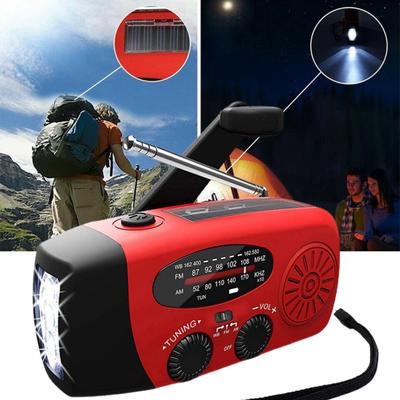Radio Multifunktionales empfindliches tragbares Solar-Handkurbel-AM/FM/WB-Wetterradio für Zuhause