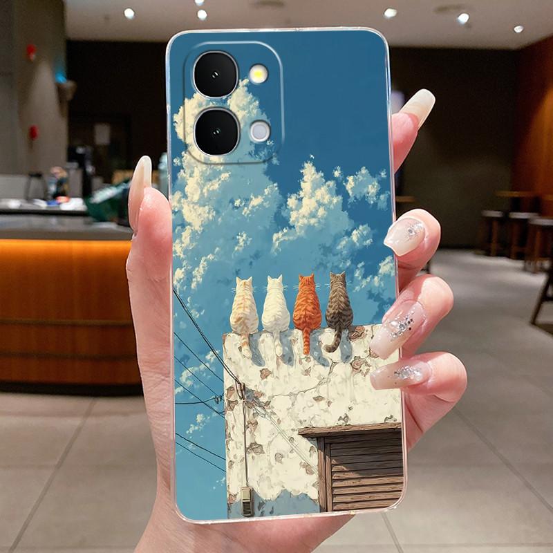 Casing For Vivo Y31d 4G VivoY31d V2543 Phone Case Luxury Dragon Cute Cool Boys Girls Soft silicone Back Cover Transparent Shell