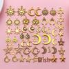 Antique Gold Sun Moon Star Pendant Charm for DIY Keychain or Necklace