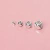 S925 Sterling Silver Geometric Faceted Beads for DIY Jewelry and Handwoven Rope Spacer Designs.