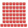 50Pcs Square Wedding Candy Box with Golden Ribbon Innovative Paperboard Box for Party AnniversaryL Red Gold Feather
