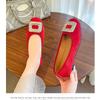 Fashion Summer Shoes Ladies Female Footwear Autumn Casual Sneaker Women Low Heels Shallow Mouth Crystal Square Toe Modis Buckle 2025 Dre